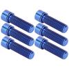 VGEBY 6pcs M8 X 25mm Headset Stem Screws Handlebar Bolts Bicycle Stem Screws Titanium Alloy Bicycle Spare Parts Accessories (Blue)