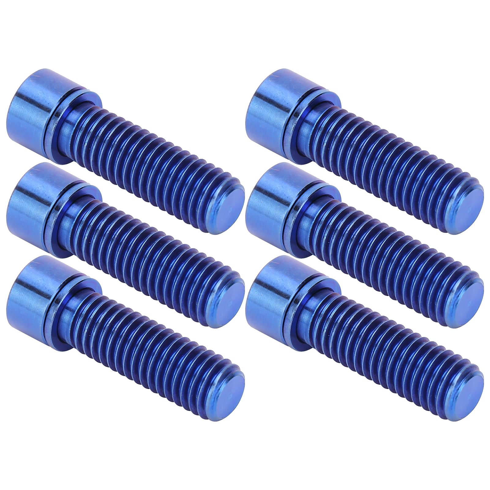 VGEBY 6 шт. Винты штока руля M8 x 25 мм Болты руля Винты штока велосипеда Титановый сплав Велосипедные запасные части Аксессуары (синий)