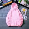 Solid Color Plus Velvet Unisex Loose Hooded Sweatshirt
