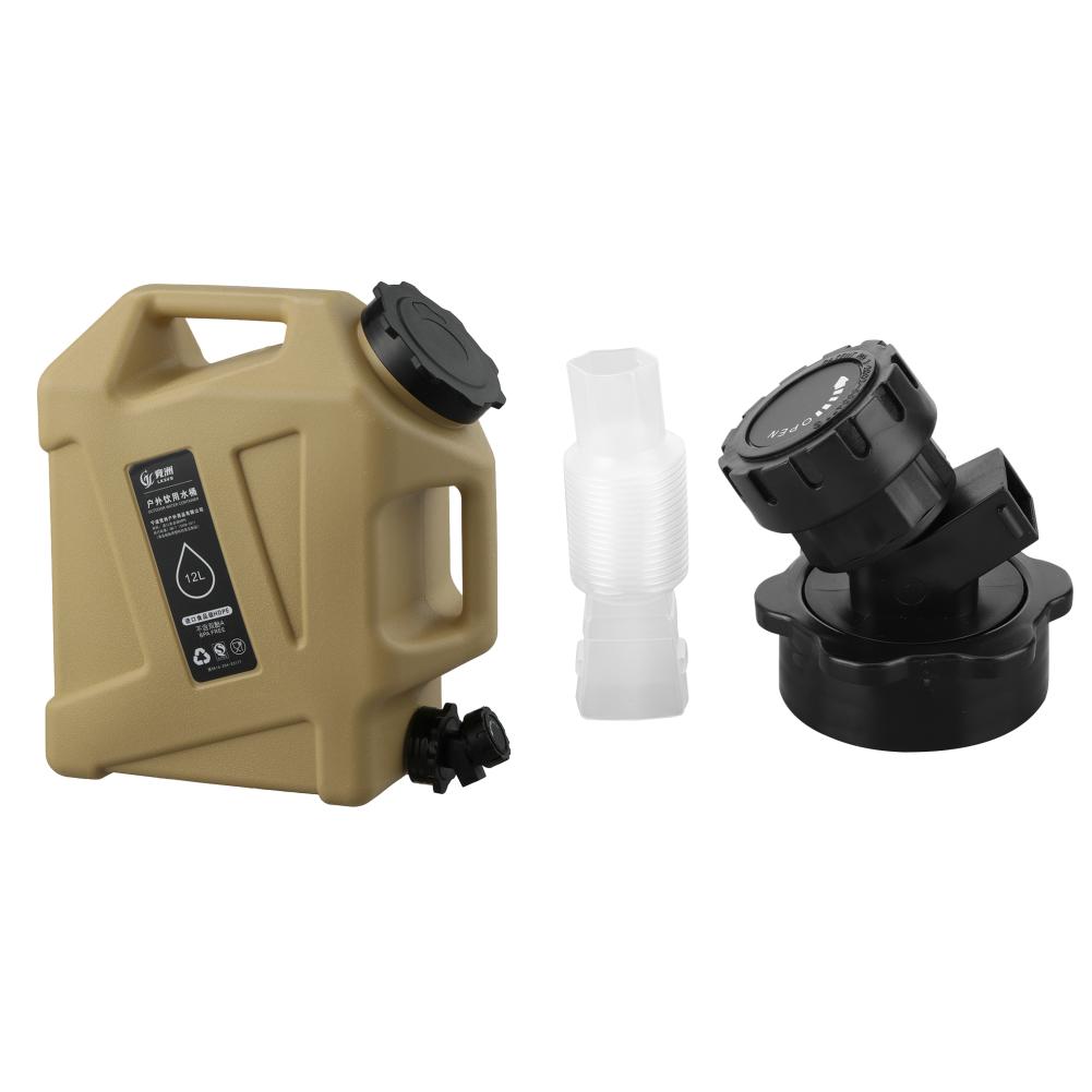 12-5L Outdoor Water Bucket Camping Water Container With Faucet Water Tank for Car Vehicle Drinking Water Carrier Storage Bucket