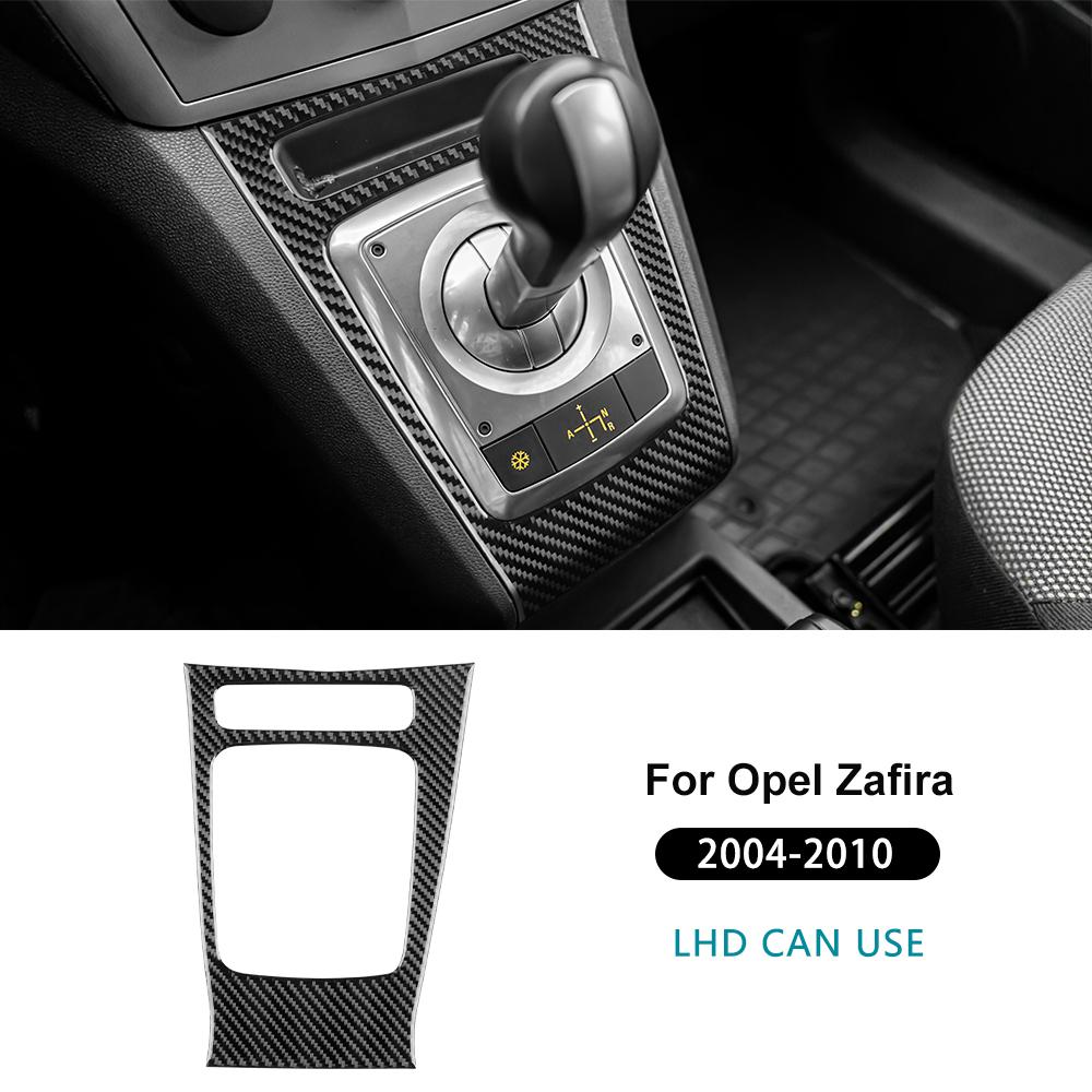 

Для Opel Zafira B 2004 2005 2006 2007 2008 2009 2010 Настоящая мягкая наклейка из углеродного волокна Рамка отделки автоматической коробки передач для автомобиля с левым рулем Only For LHD