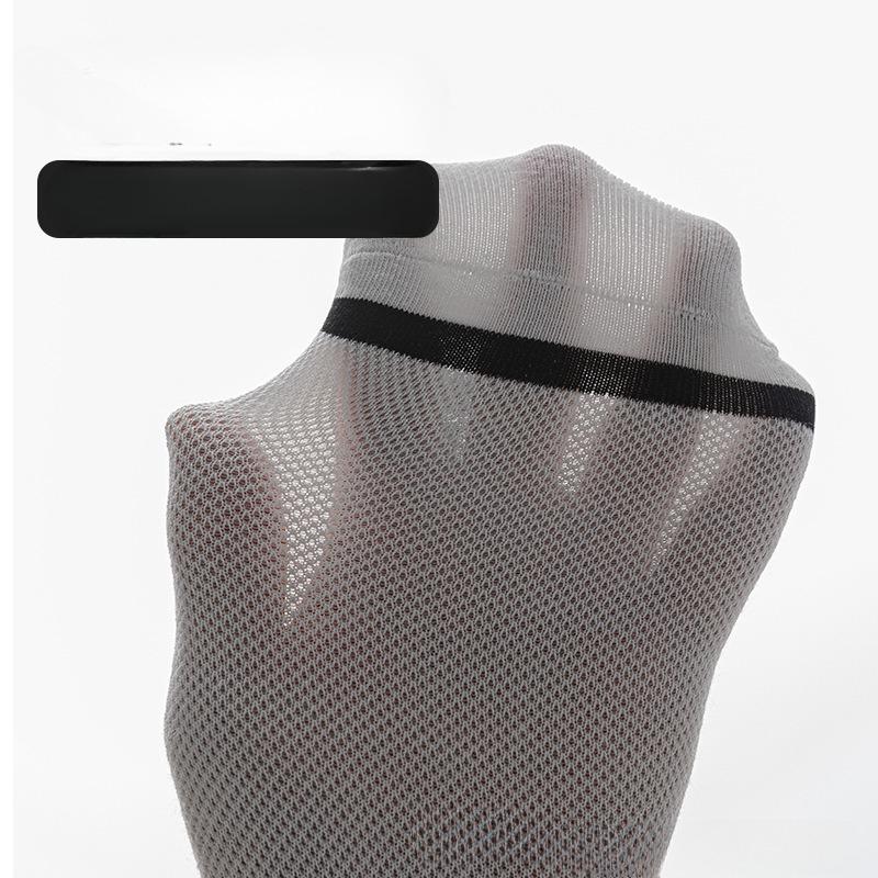 5 Pairs of Summer Socks Men's Mid-calf Cotton Anti-odour Cotton Mesh Breathable Summer Thin Youth Basketball Socks