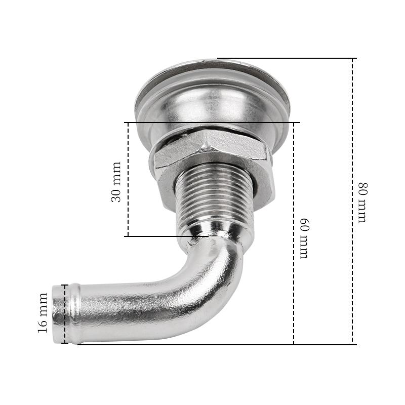 New Arrivals 316 Stainless Steel Tank Vent 90 Degree Marine Boat Fuel Breather Gas Tank Vent Marine Hardware