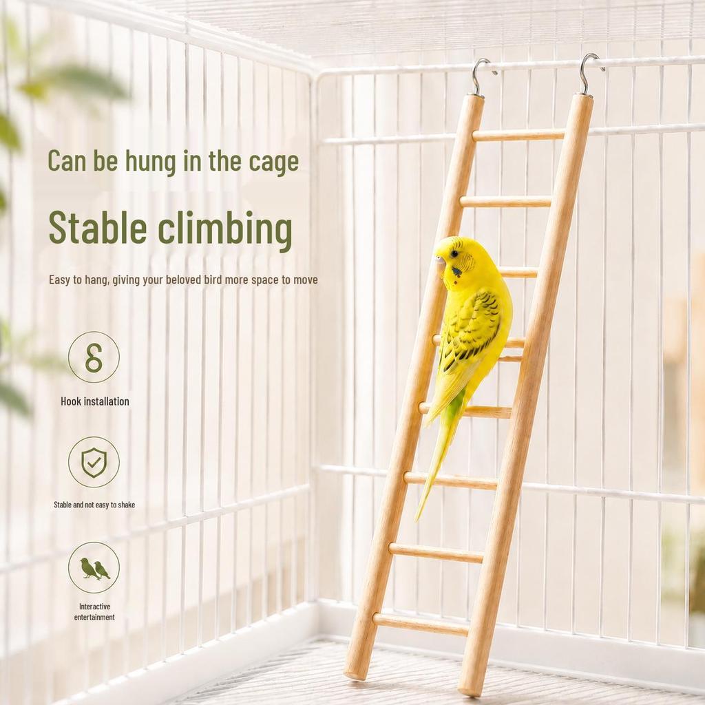 Eco-Friendly Natural Parrot Climbing Ladder Toy