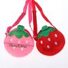 Cartoon Strawberry Plush Crossbody Bag Cute Strawberry Shoulder Bag Phone Bag Coin Pouch Wallet For Kid Adults Gift