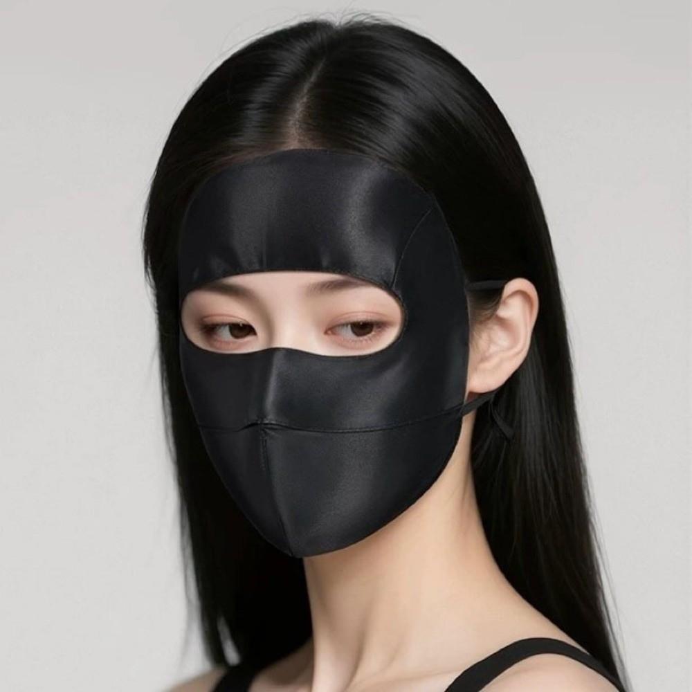 100% Silk UV Protection Mask UPF50+ Face Mask Fashion Summer Sunscreen Mask  for Outdoor Sport