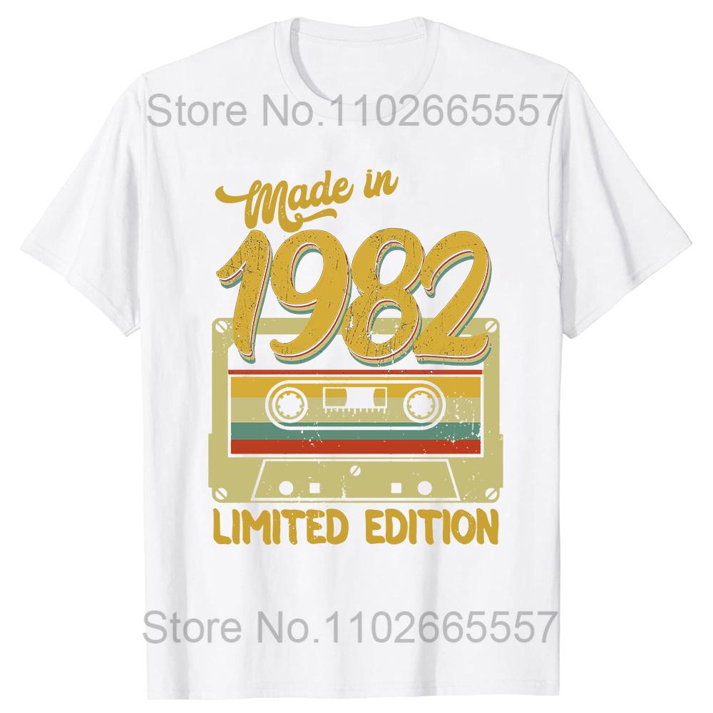 Grappige Made In 1982 Limited Edition 42 Jaar Geweldig Zijn T-shirts Zomer Katoen Streetwear Verjaardagscadeaus T-shirt Unisex
