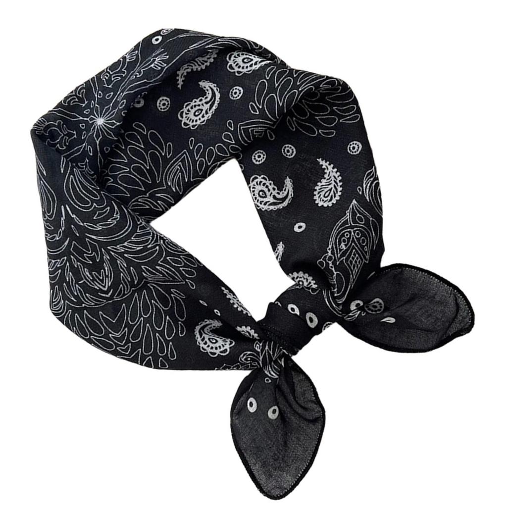 Stilvolle Party-Bandanas Taschentuch Vielseitig Tasche Vintage Quadratisches Kopftuch für Sport und Freizeit