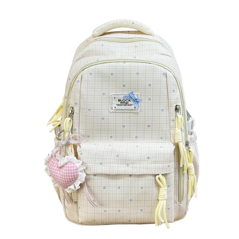 Schoolbag New Schoolbag Female College Style Junior High School Students Lightweight Large-capacity Backpack Korean Version Ins Fresh and Sweet