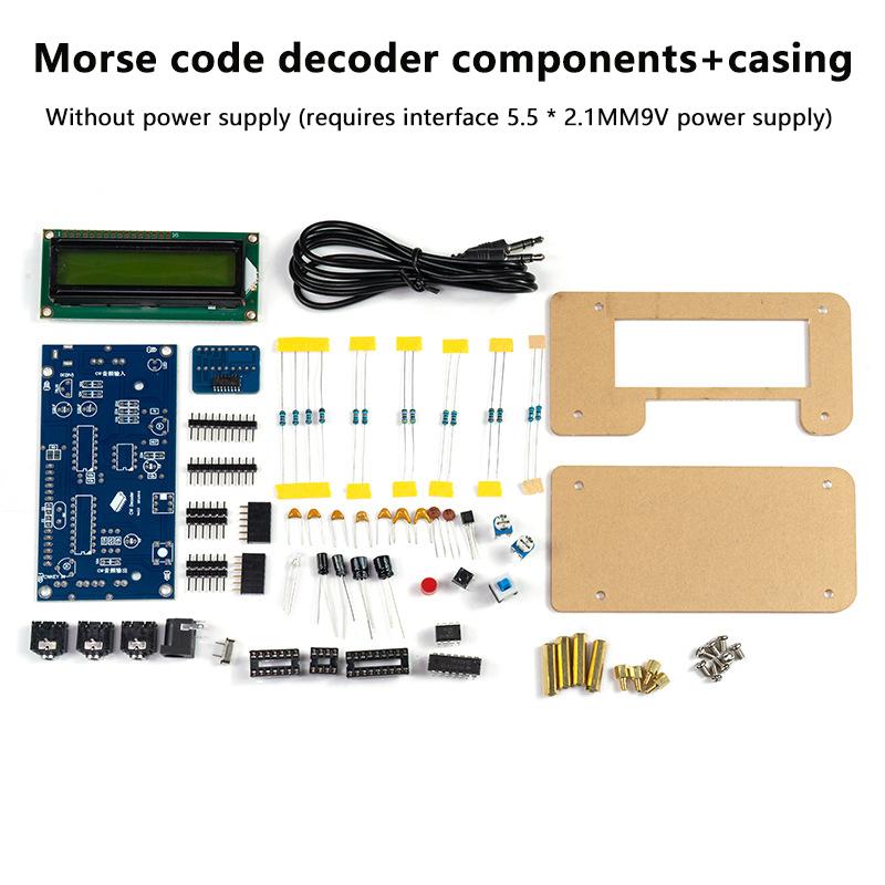 Dc 9V Diy Cw Trainer Decoder Kit Cw Decoder Morse Code Reader Lcd Display Radio Circuit Board Electronic Welding Practice Kits