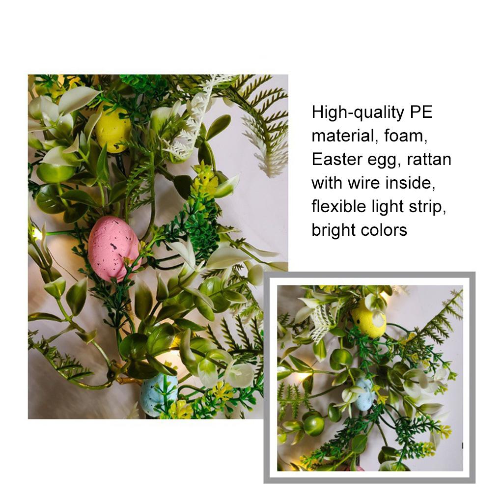 Plastic Multi Functional Easter Garland With Lighting And Durable Foam For Crafting Beautiful Indoor Displays