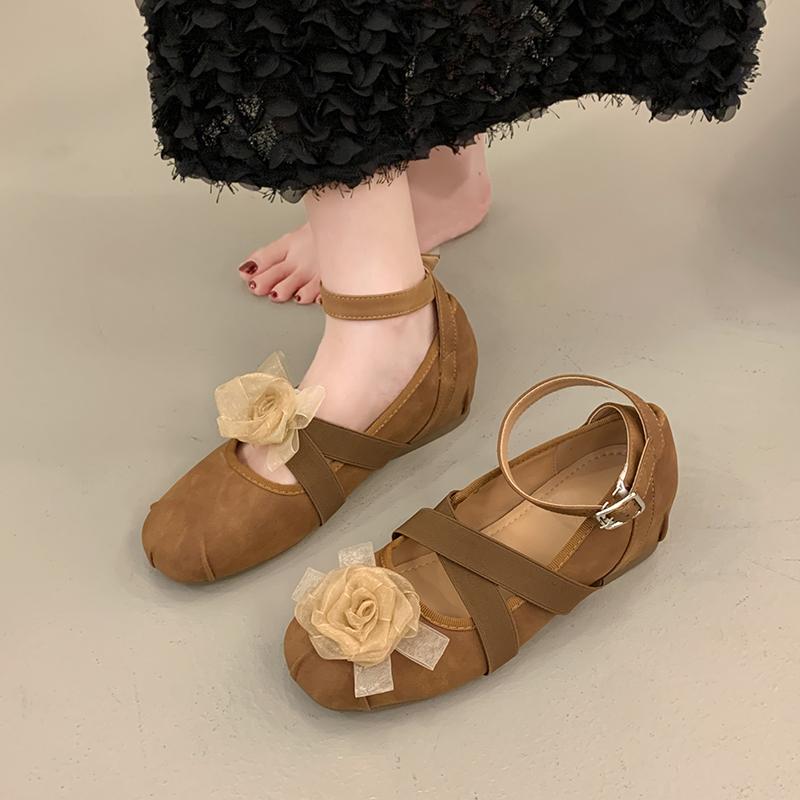 

French Style Cheongsam Inner Heightening Chinese Mary Jane Women s Shoes Autumn Skirt Gentle Fairy Shoes French Evening Single 35 коричневый