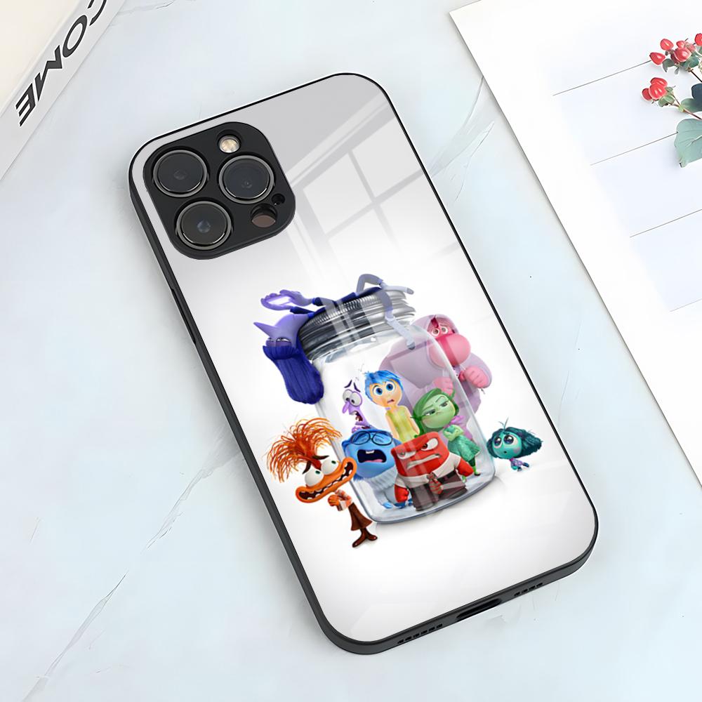 Lovely I-Inside Out 2 Phone Case For IPhone 17 Pro Max 15 Pro 16 14 Plus 12 13 Mini 11 Pro Shockproof Glass Cover