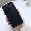 Schwarze Kirschholz Rauch Rillen Handyhülle für iPhone 14/15/16/17 Pro Max