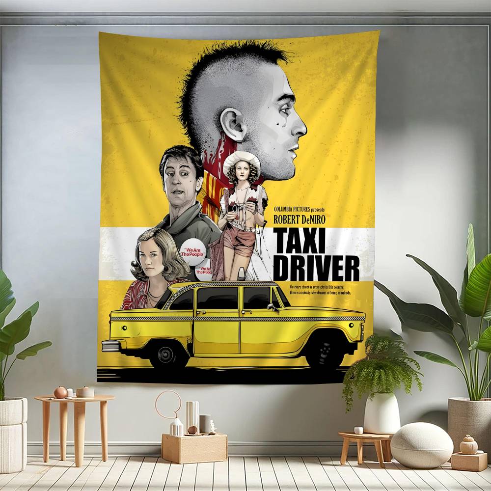 Crime Thriller Movies Taxi Driver Printed Large Wall Tapestry Hippie Wall Hanging Bohemian Wall Tapestries Mandala Home Decor