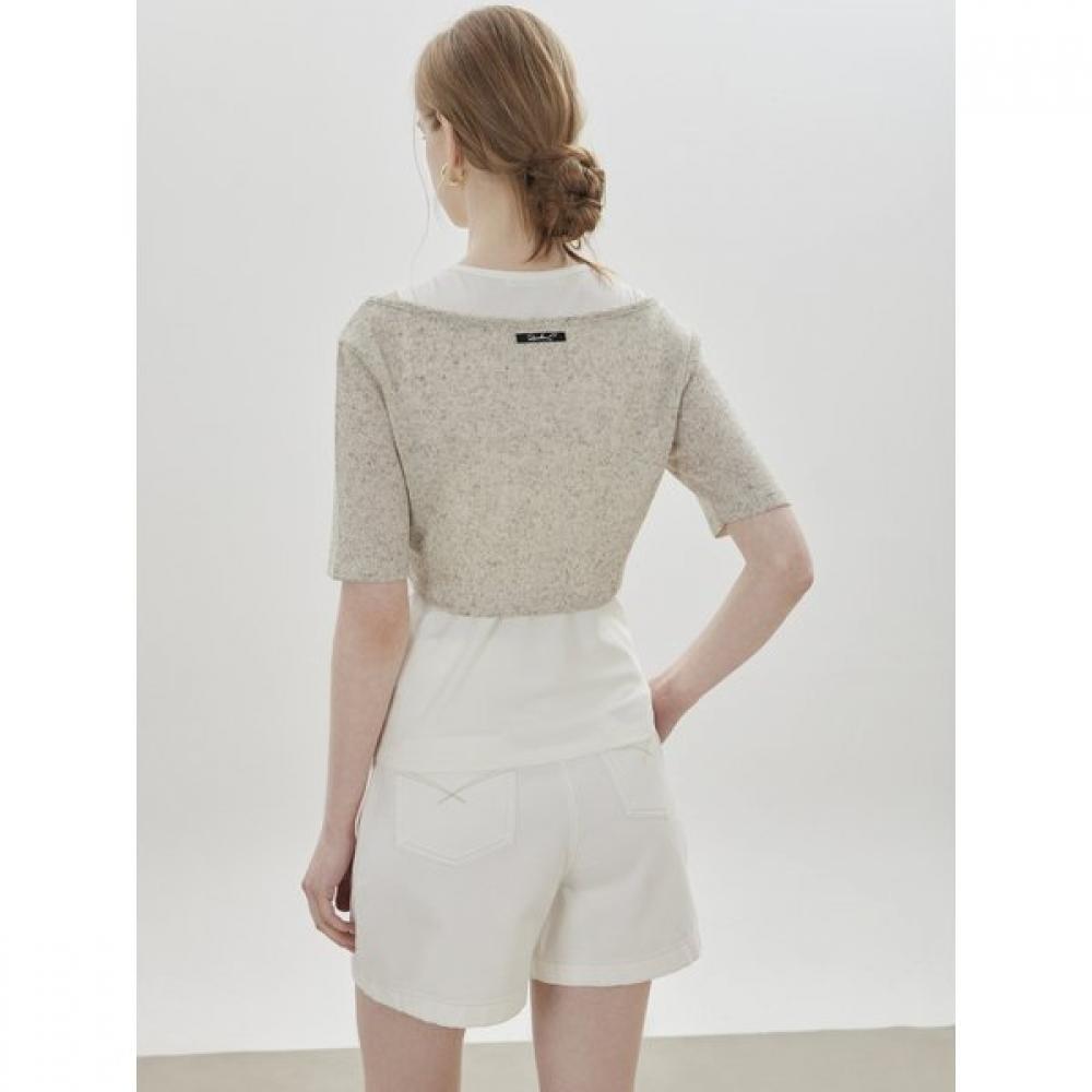 Cc CollecT. Sleeveless Bolero Layered T shirT C262psm067