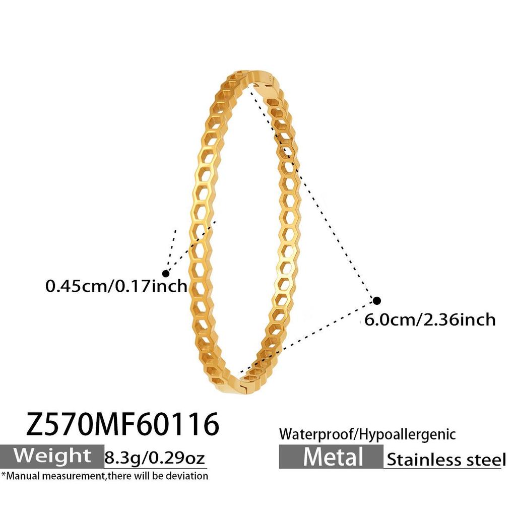 Sada geometrických zirkonových náramků pozlacená 18K zlatem - Lehký luxus a elegantní design