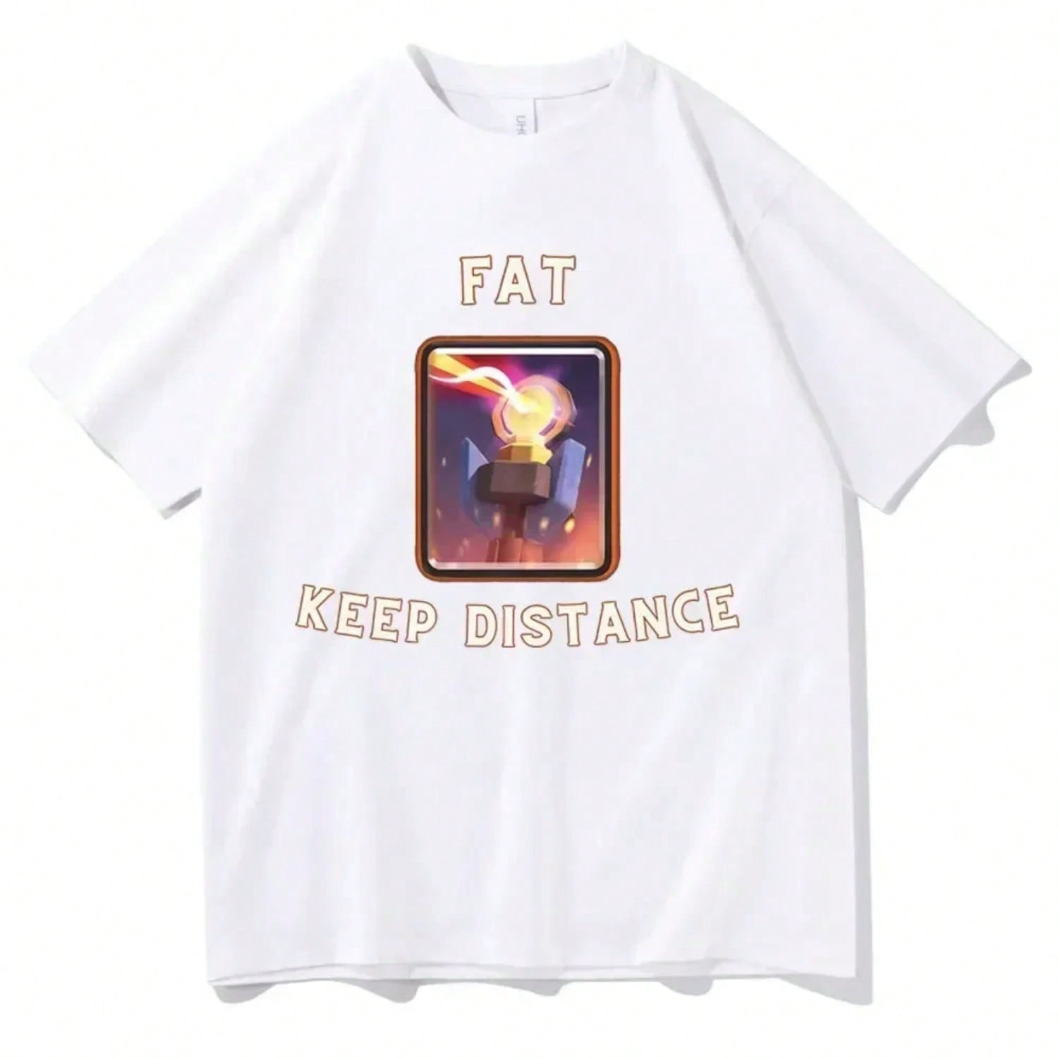 Fat Keep Distance Girl T Shirt Wounisex Oversized Joke Humor Gift For Him And Her Kawaii Cute Memes T-Shirts S разноцветный