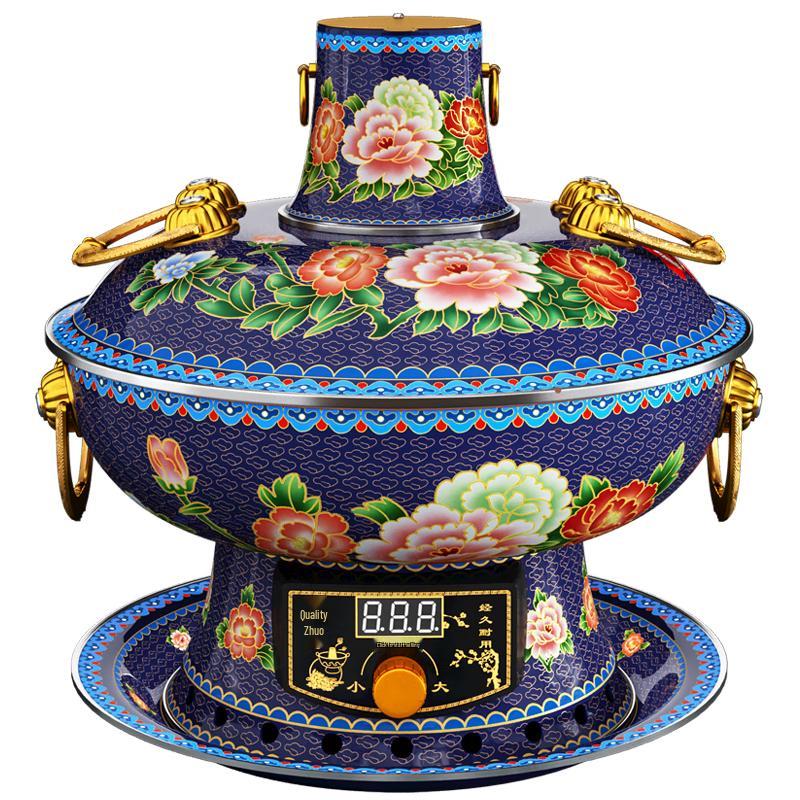 

CHUILAOYE Клуазонне Медный Двухсекционный Горячий Горшок 34cm (4-8 people)