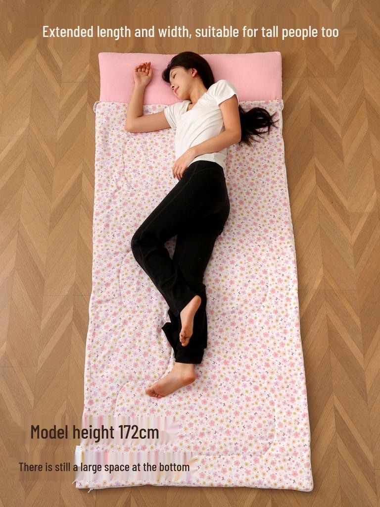 Pure Cotton Adult Plus Size Shoulder Protector & Anti-kick Sleeping Bag for Indoor/Outdoor Use