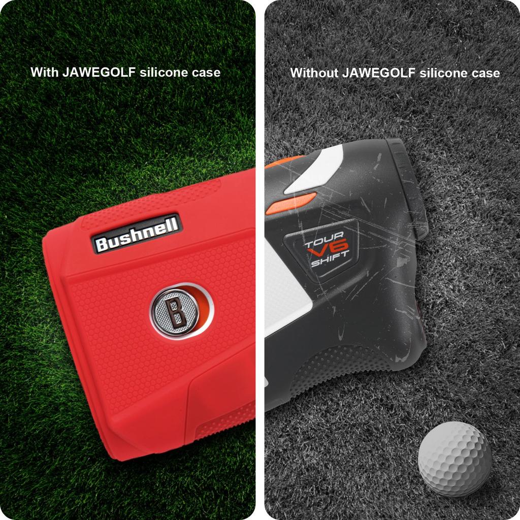 JAWEGOLF Silicone Case for Bushnell V6 and V6 SHIFT Golf Rangefinders (Red)