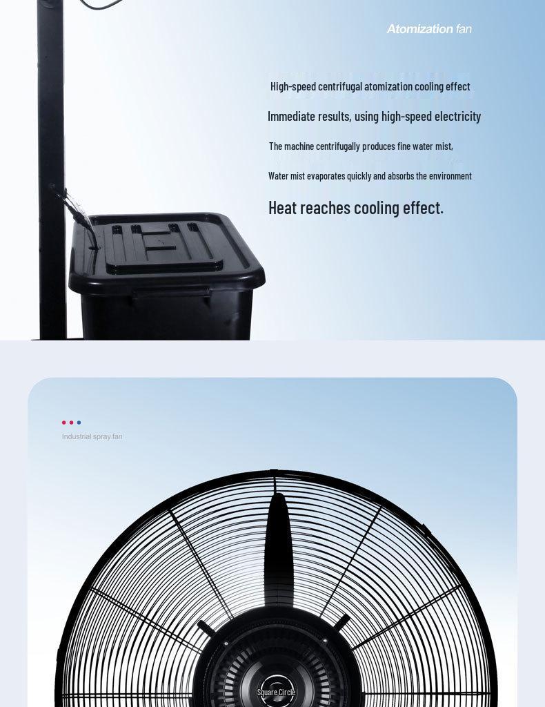 Industrial Electric Mist Fan for Outdoor Cooling and Dust Removal