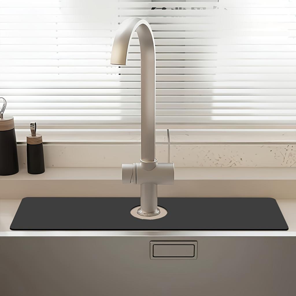 1 pezzo Tappetino Drenante per Rubinetto e Lavello Asciugatura Rapida Assorbente Tappetino Asciugatura Lavello Protezione Piano di Lavoro Durevole Tappetino Asciugatura Utensili - Modello Minimalista Solido