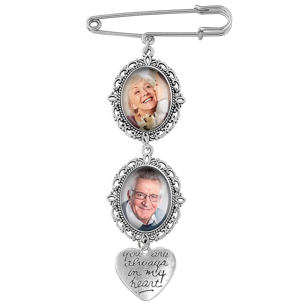 Wedding Bouquet Photo Charms Cabochon Pendants Pearl Pendant for Bridal Wedding Party