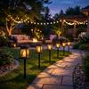 Solar Garden Lights Outdoor Decorative Ground Insert Lantern Warm Atmosphere Solar Powered Landscape Lamp for Yard Patio Christmas Holiday Decoration