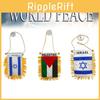Mini Bandeira de Carro Israel Palestina Bandeira Nacional Bandeira com Franjas Dupla Face Material Tecido Plástico