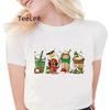Cute Pigs Tshirt Unisex Clothing Printed New Merry Christmas Tshirt Funny Santa Casual Tops Fashion Graphic Tshirt Clothes