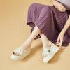 Outer Slippers Women's New Summer Wedge Sandals Women's Soft-soled Thick-soled Heightened White One-word Sandals