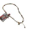 ·Natural Crystal Rutilated Quartz Double-Layer Bracelet/Necklace made of natural crystal stones, sweet and fresh style bracelet