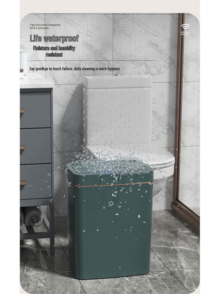 Automatic Smart Induction Trash Can for Home – Large Capacity for Living Room, Kitchen, Bathroom