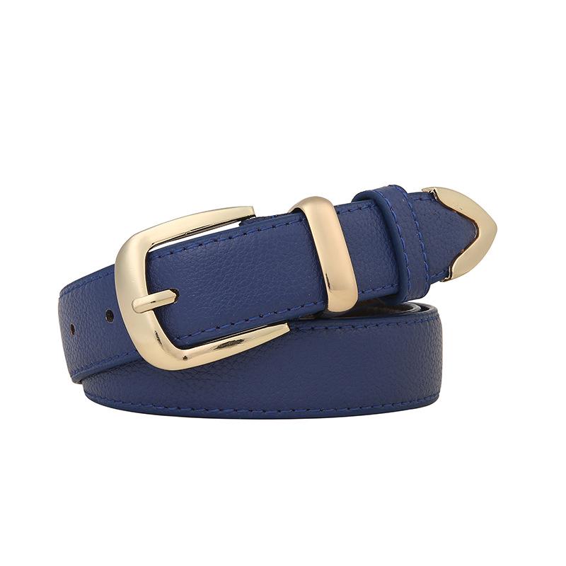 Ceinture Vintage Polyvalente pour Femme en Cuir PU avec Boucle à Ardillon en Alliage
