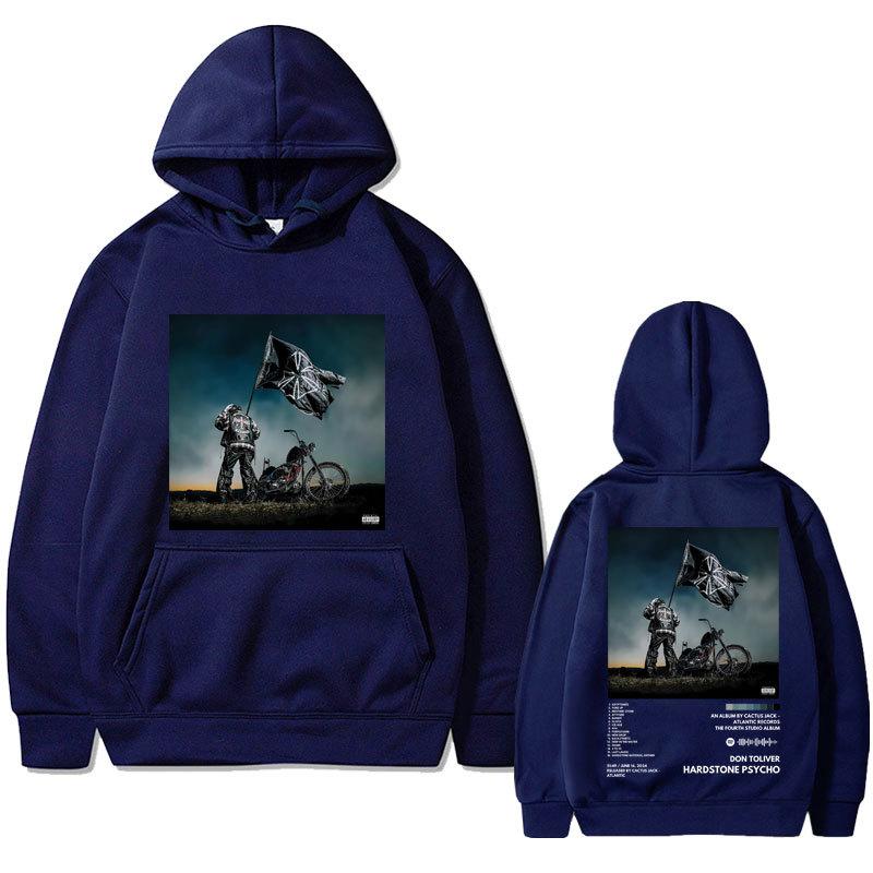Rapper Don Toliver Hardstone Psycho Album Double Sided Graph Men Hoodies Fashion Letter Printed  Sweatshirts Hooded Pullover