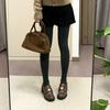 Grape Home~ Cowhide version, genuine leather British style round head small gold coin one pedal thick heel thick sole loafer leather shoes women