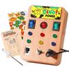 Montessori Activity Board, LED, für 1-3 Jährige, Geburtstagsgeschenk, Jungen und Mädchen, Feinmotorik-Entwicklung, Frühentwicklung, Holzgefühl, Kleinkind,