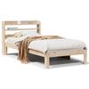 VidaXL Cadre de lit avec tête de lit 75x190 cm bois de pin massif, lit, mobilier de chambre, lit en bois, lit simple, cadre 3306772