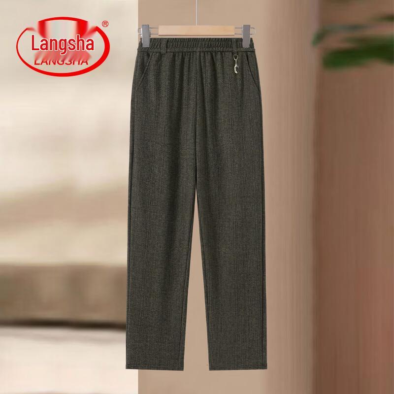 LangSha Women s High-Waist Straight-Leg Casual Pants 3XL