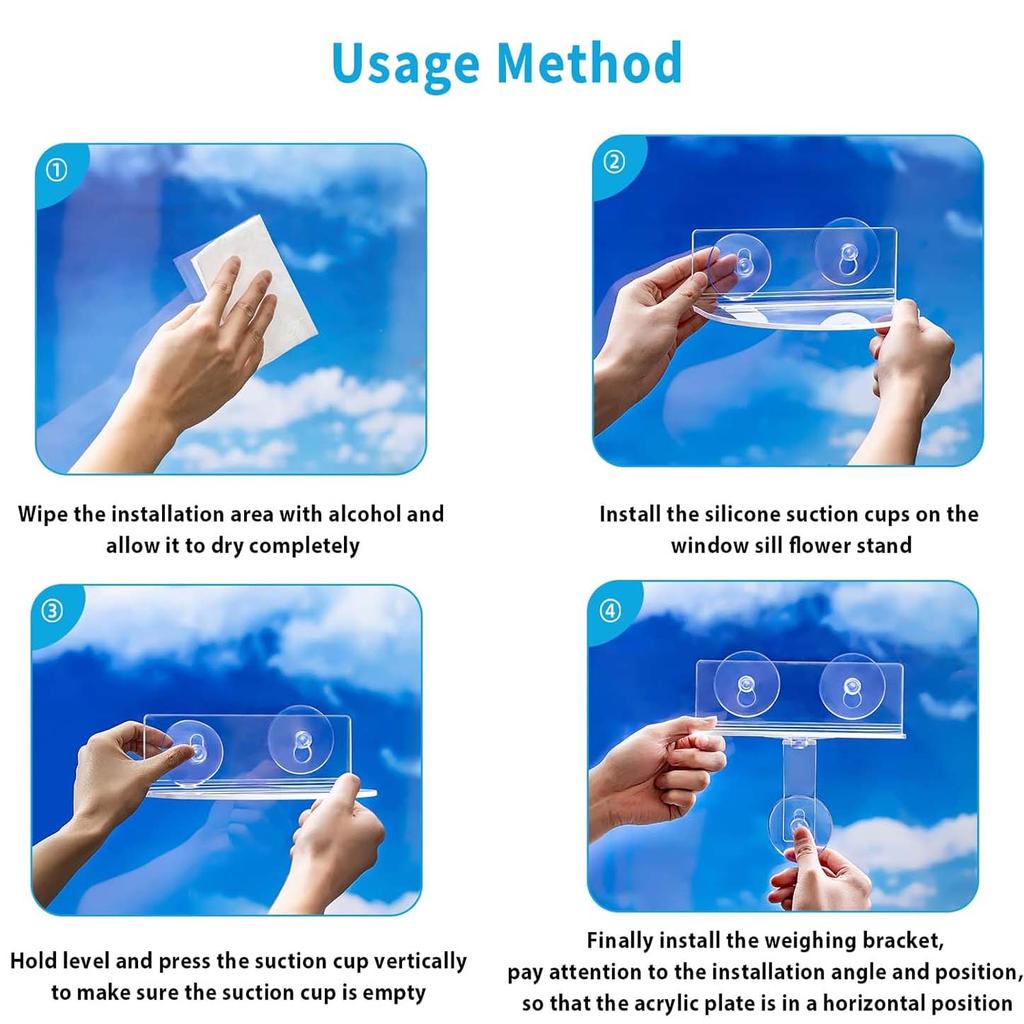 1/2 Stück Acryl-Fenster-Pflanzenregale mit Saugnäpfen Mehrzweck-Halterungen für Zimmerpflanzen Heimdekoration