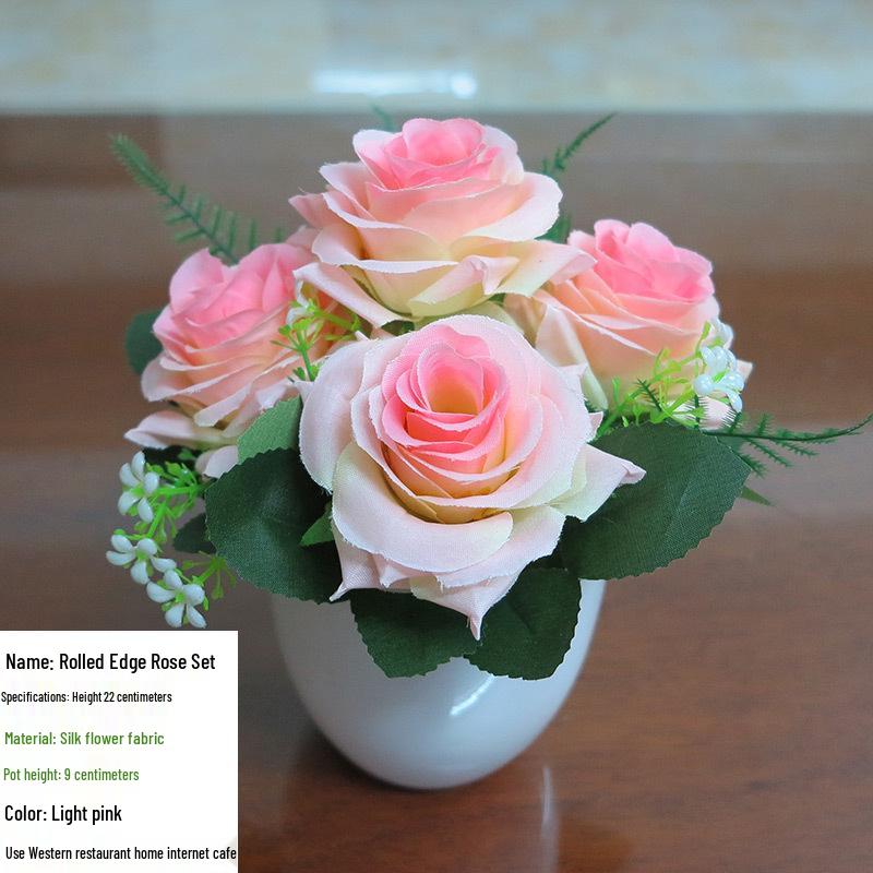 Silk Rose Bonsai: Artificial Flowers & Greenery for Indoor/Outdoor Decor