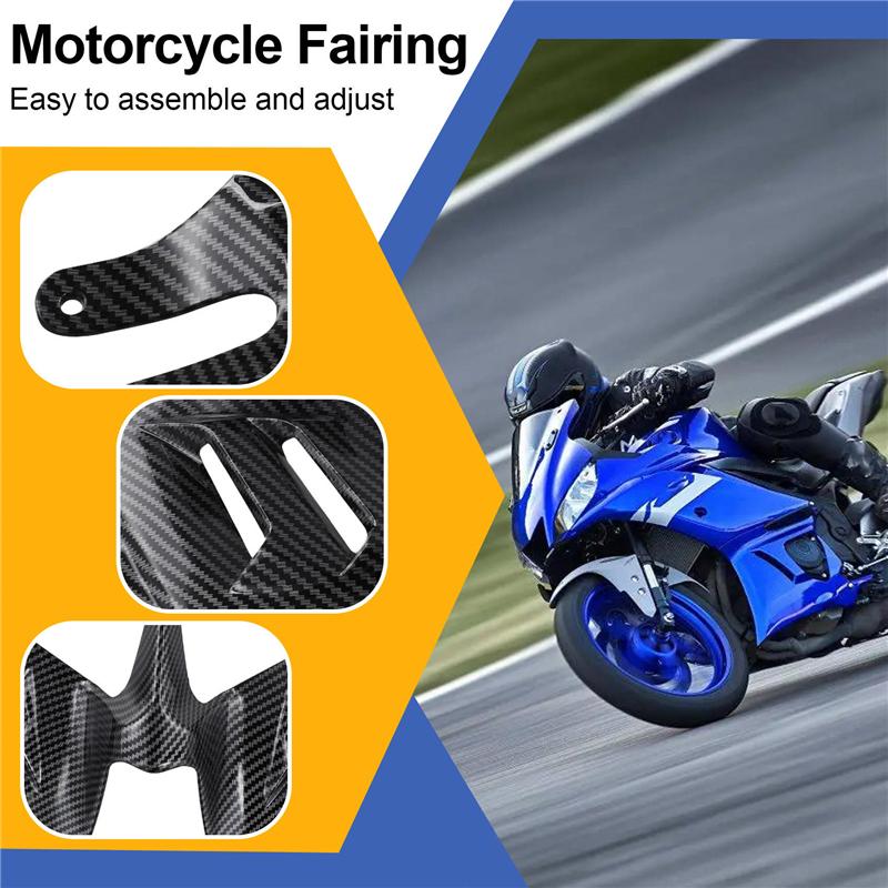 A51K-Motorcycle Fairing Aerodynamic Winglets Front Cover Wind Wing For Yamaha YZF R3 R25 2015-2018