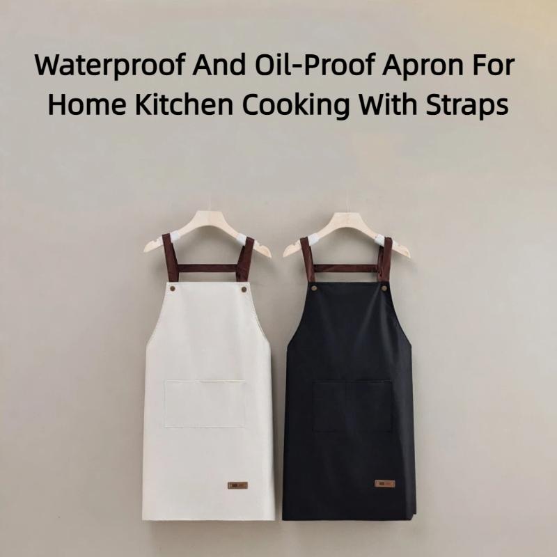 Kitchen Apron Waterproof Oil Proof Durable Unisex Work Apron for Home Cooking Restaurant BBQ Gift for Baking Enthusiasts