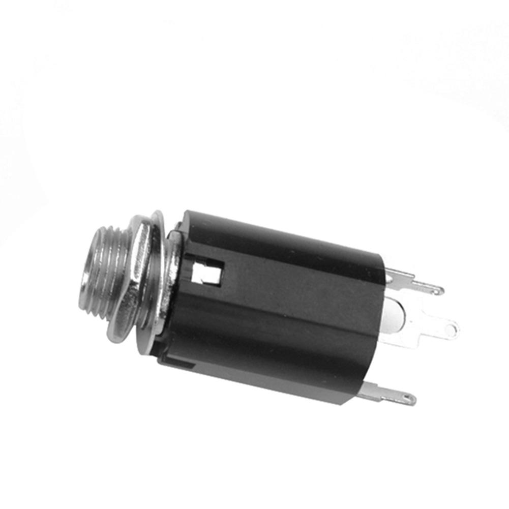 Guitar Stereo Output Plugs Solid 5pcs Guitar EQ Jack Socket 6.35mm Jack Stereo Pickup Female Output Socket Plug