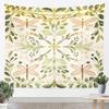 Butterfly Tapestry Glitter Diamonds Print Wall Art Luxury Elegant Blue Wall Hanging Blanket for Living Room Bedroom Home Decor