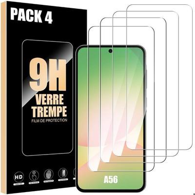 Härdat glas - Booling - för Samsung Galaxy A56 5G - 4-pack - 9H Repskydd - Transparent