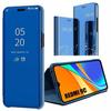 Case for Redmi 9C (5.7") Mirror Effect Translucent Window Enhanced Protection Blue