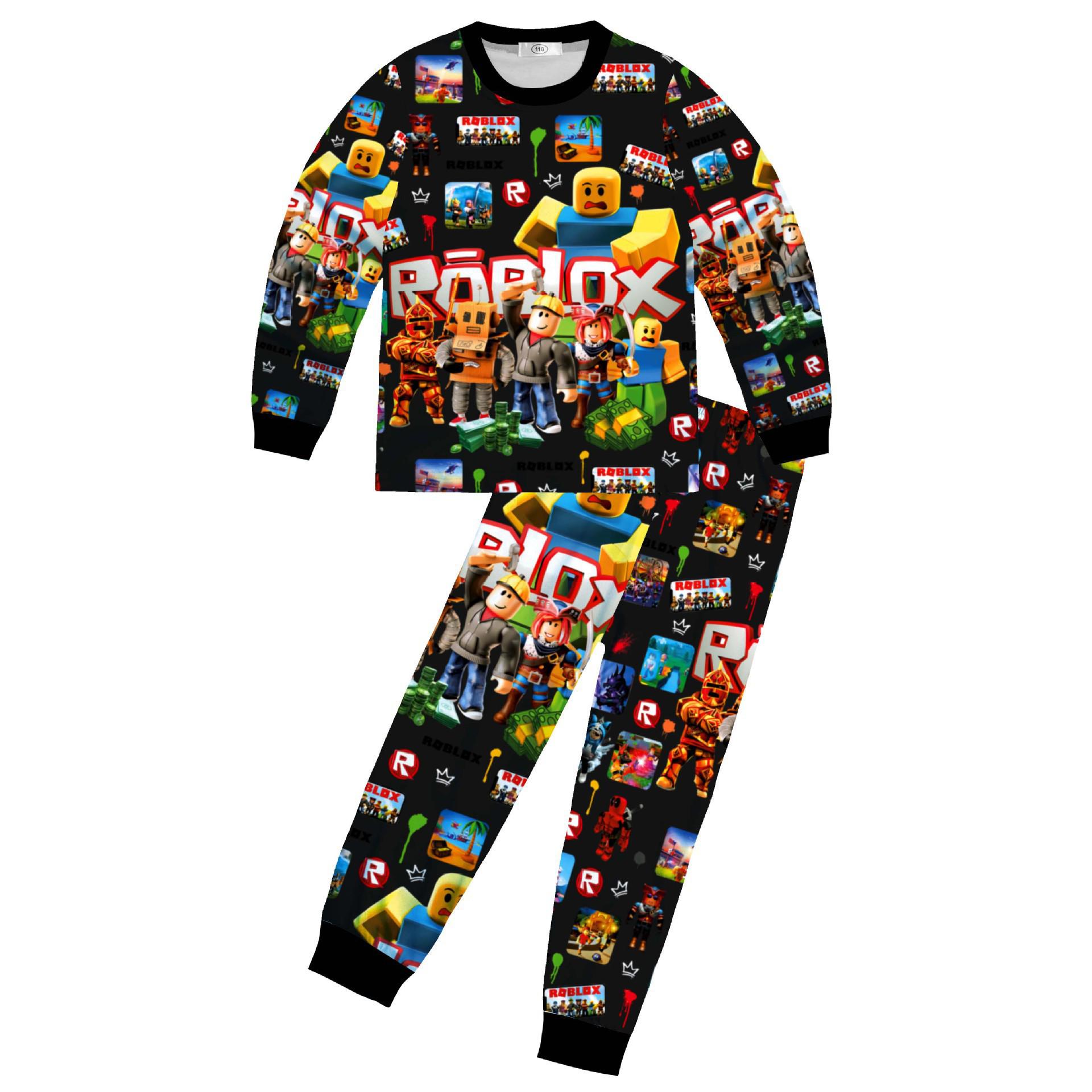 

Roblox Дитячий комплект з довгою кофтою та штанами для дому 81198 110 чорний