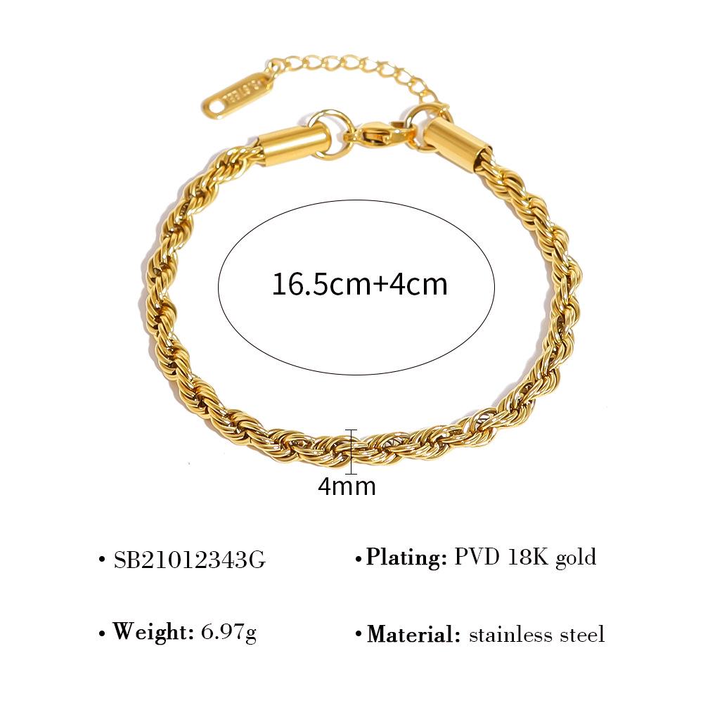 Minimalist Stainless Steel Cable Chain Bracelet for Women - European & American Style